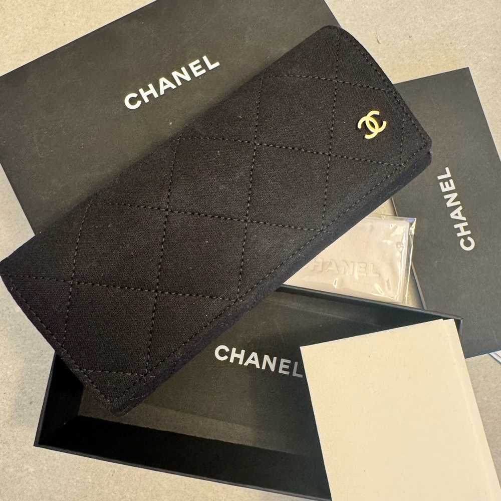 Chanel Black Quilted Sunglasses Case